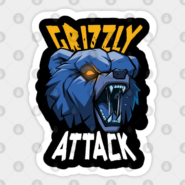 Grizzly Bear Sticker by Canache Shop